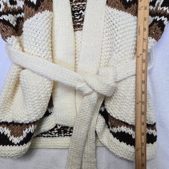 Vtg Handmade 70's ASO Starsky & Hutch Shawl Collar Cardigan Mexican Sweater M/L - Picture 12 of 12